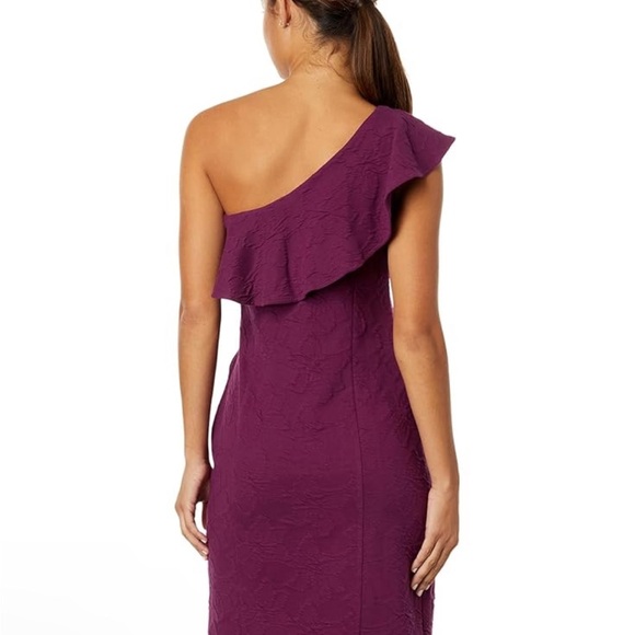 Lilly Pulitzer Bordeaux One-Shoulder Dress - Picture 3 of 5